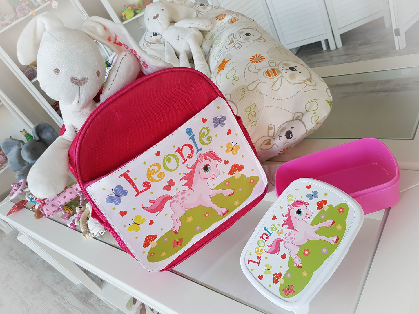 Kinderrucksack Pony mit Name