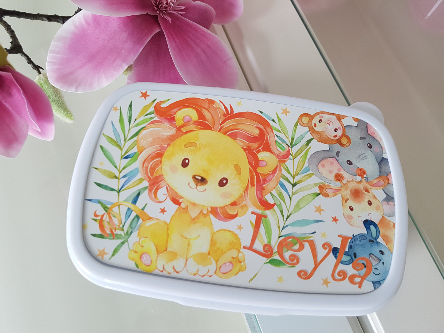 Löwe Brotdose mit Name