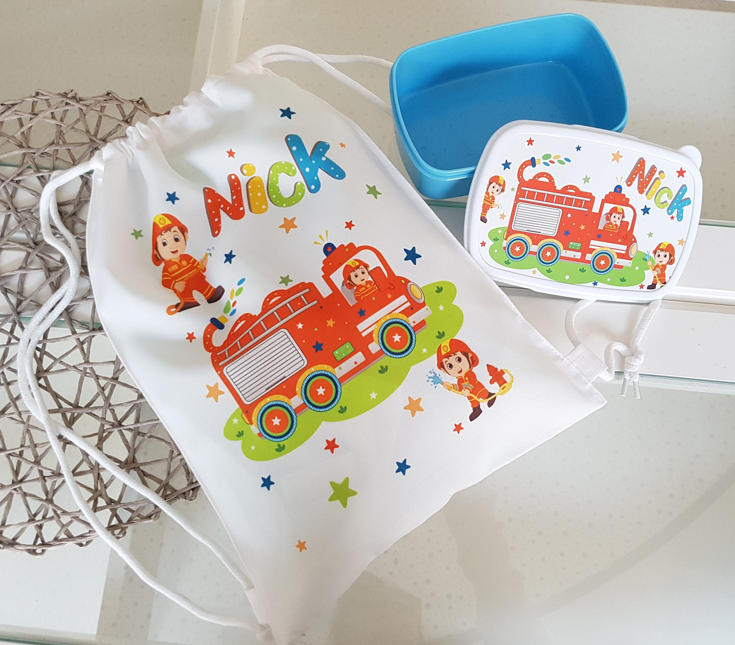 Feuerwehr Brotdose mit Name