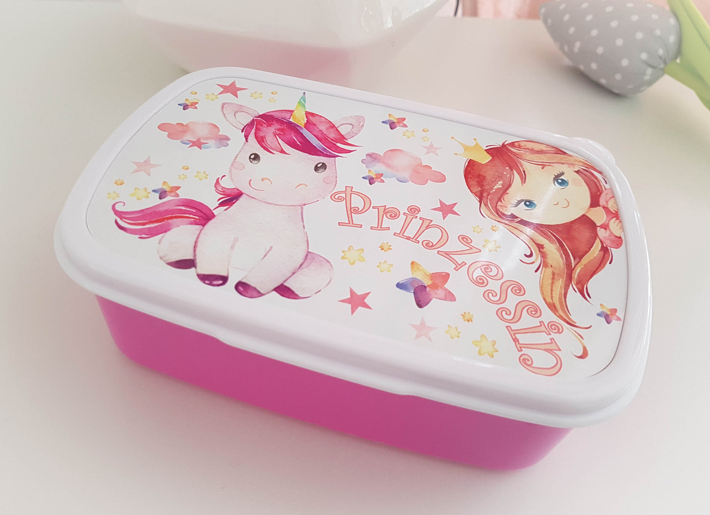 Einhorn Brotdose mit Name