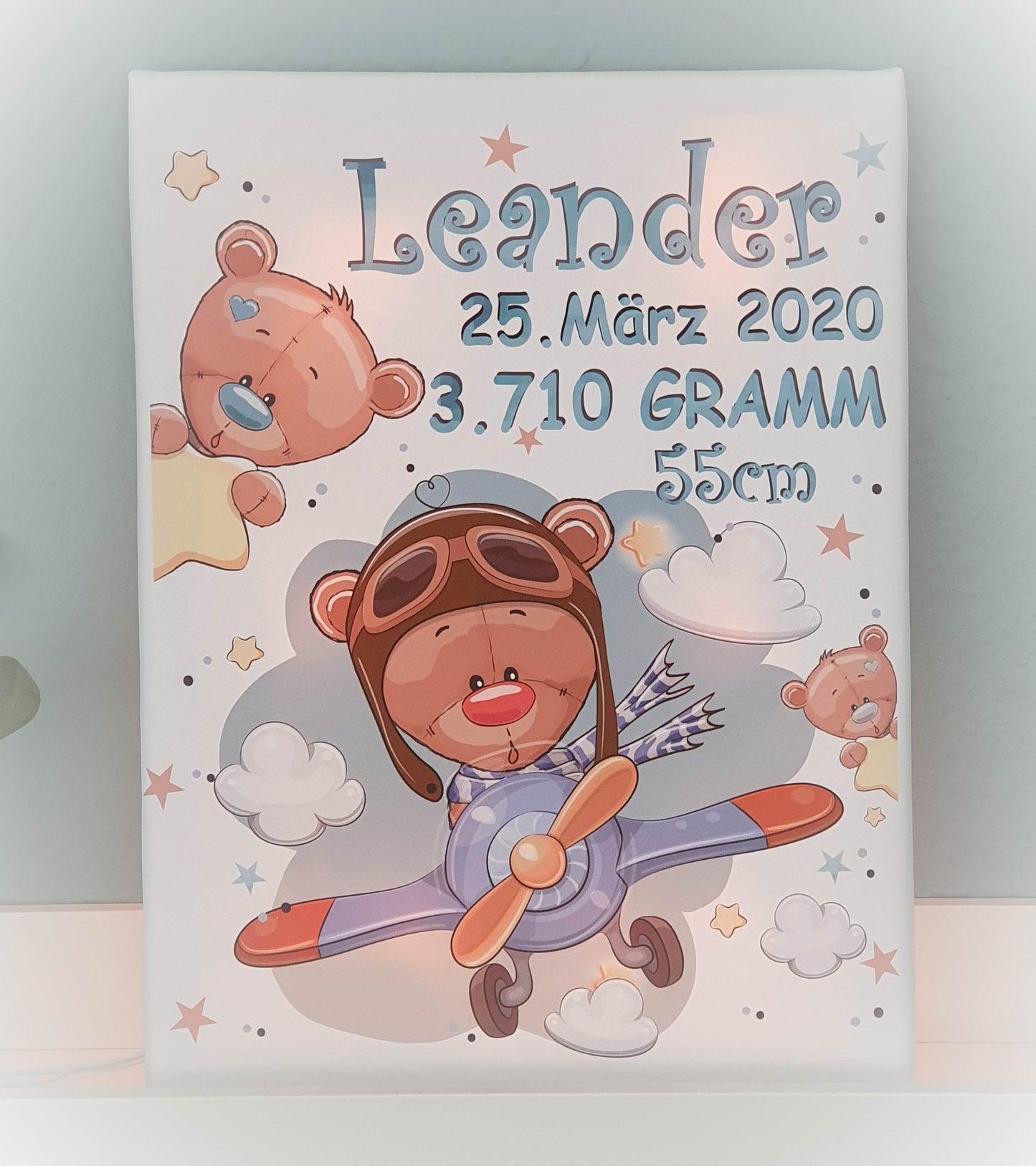 Schlummerlicht Teddy Flugzeug