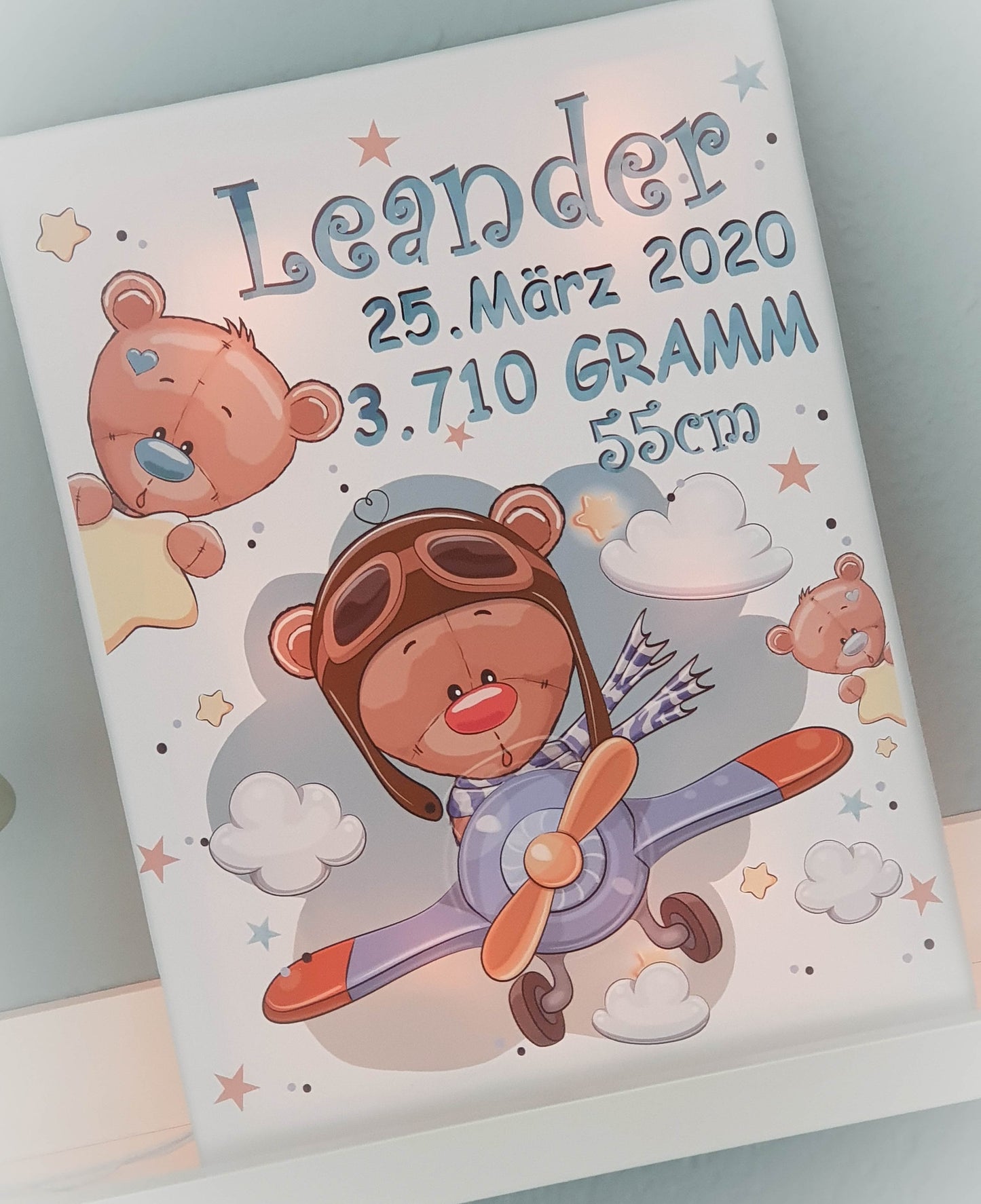 Schlummerlicht Teddy Flugzeug