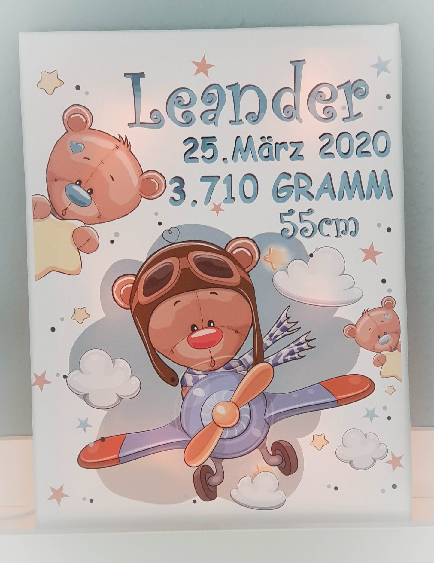 Schlummerlicht Teddy Flugzeug