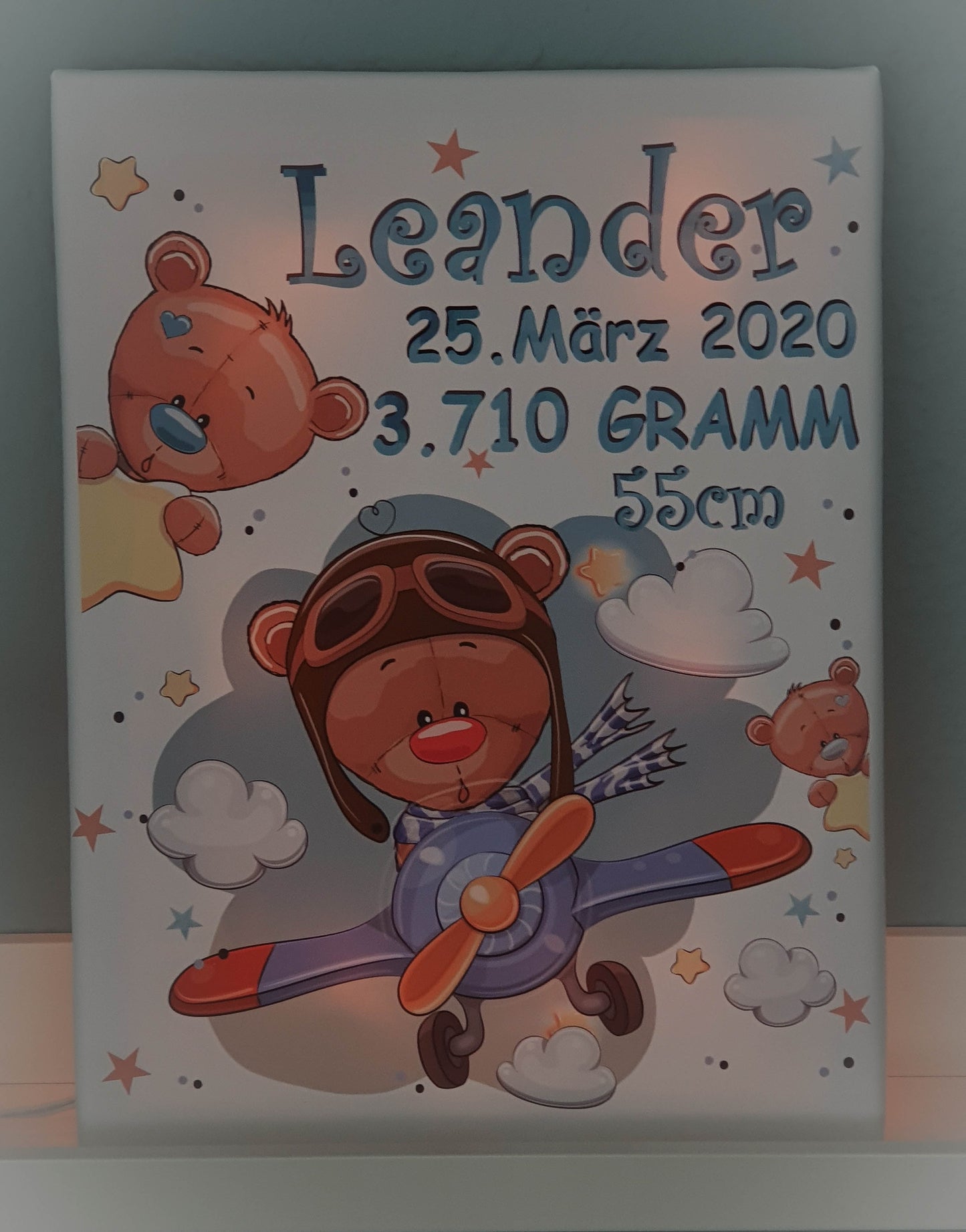 Schlummerlicht Teddy Flugzeug