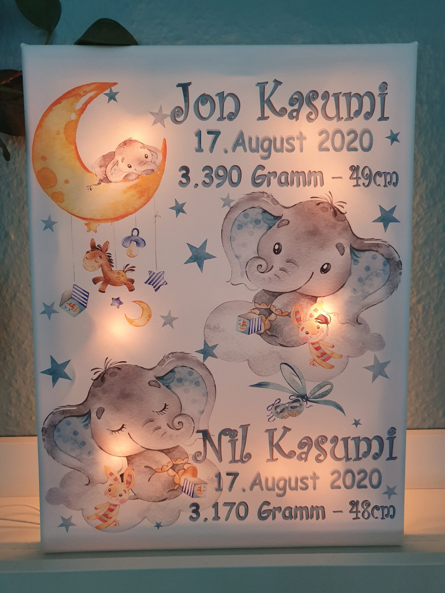 Schlummerlicht Elefant Zwillinge