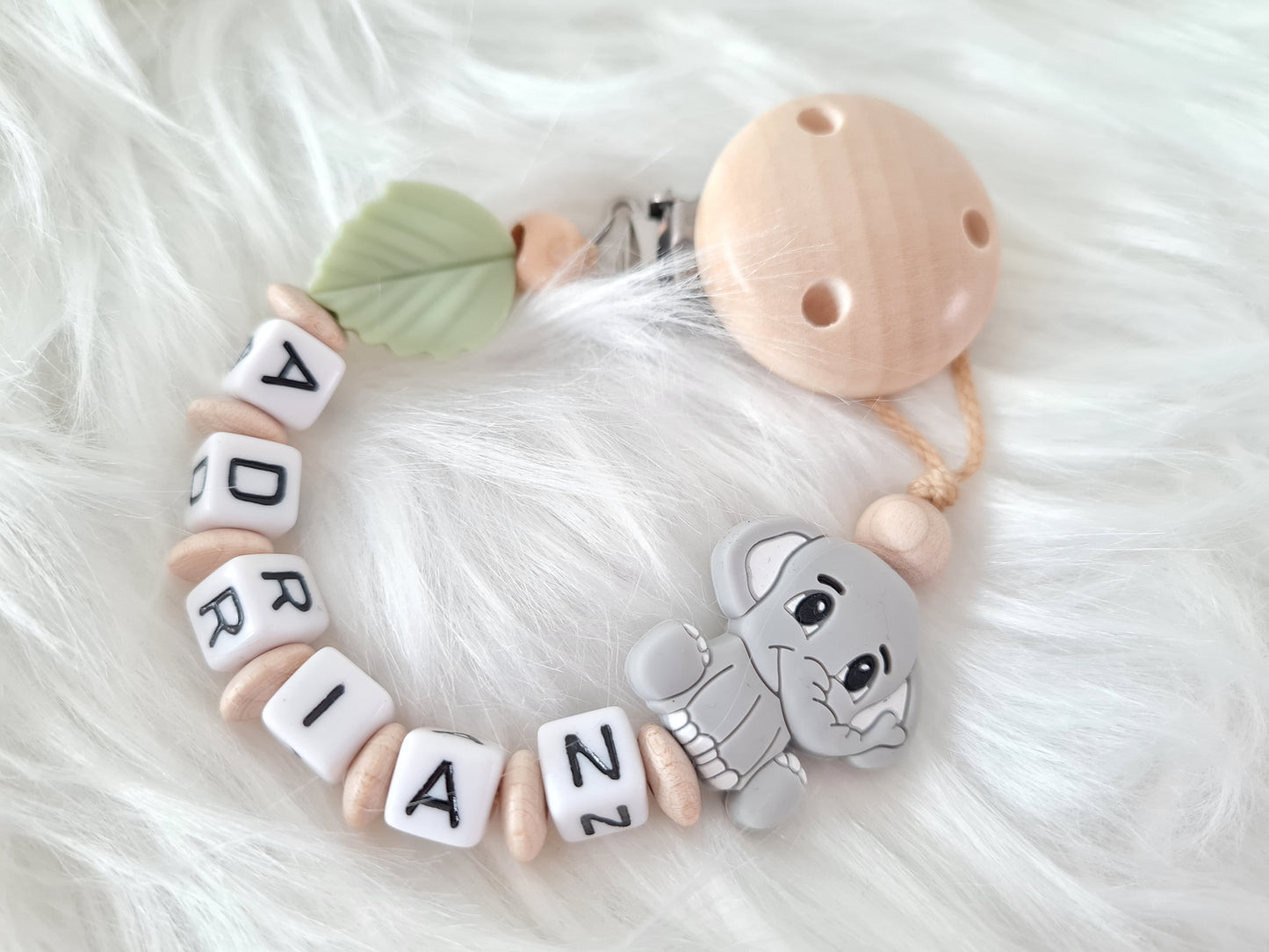 Schnullerkette Elefant