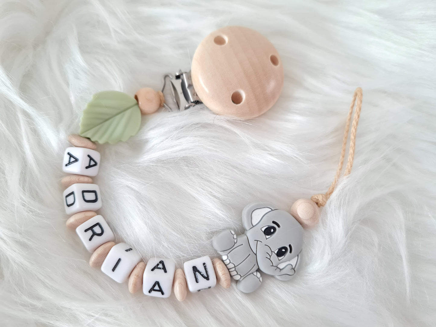 Schnullerkette Elefant