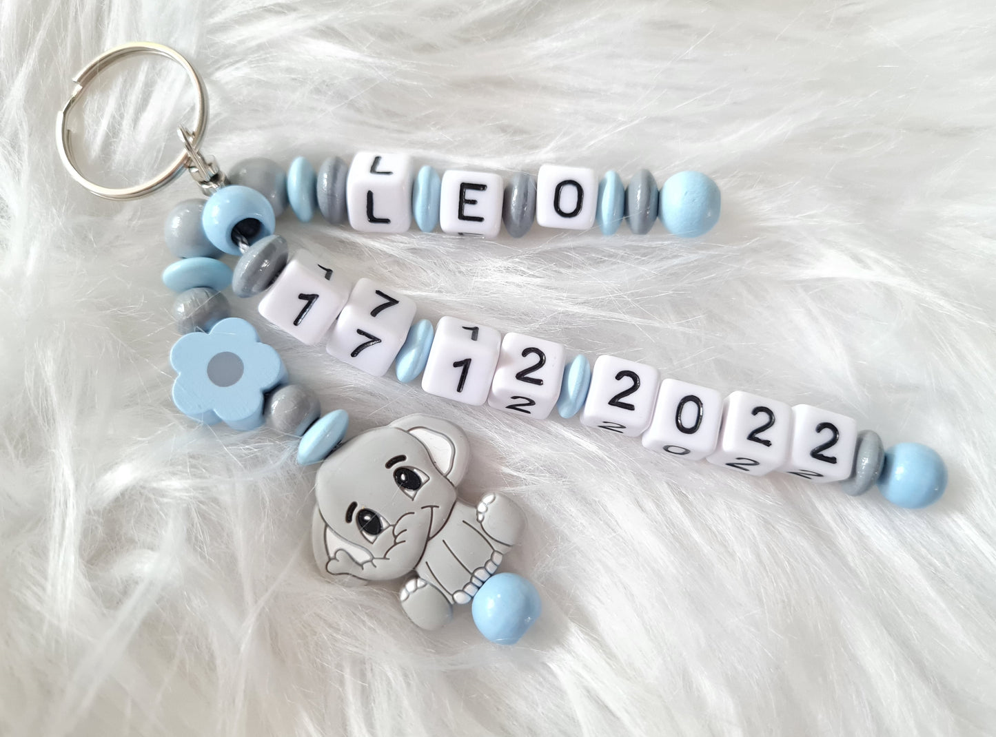 Schlüsselanhänger mit Namen & Datum