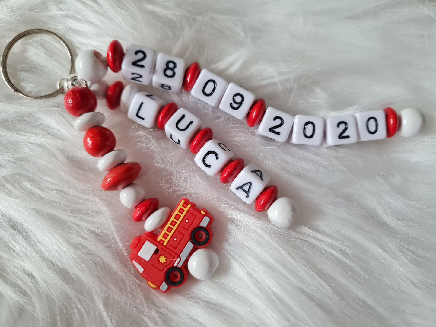 Schlüsselanhänger mit Namen & Datum