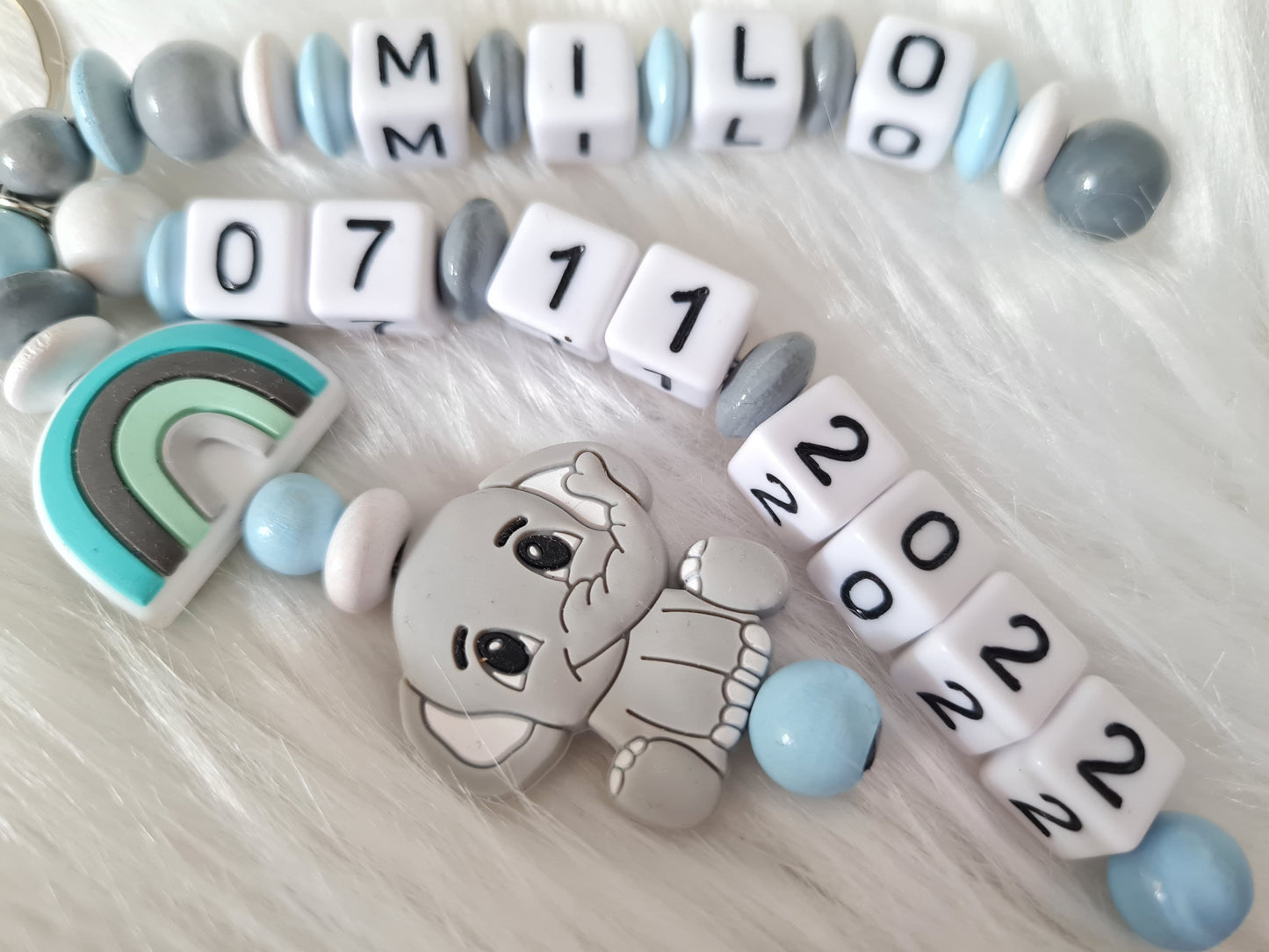 Schlüsselanhänger mit Namen & Datum