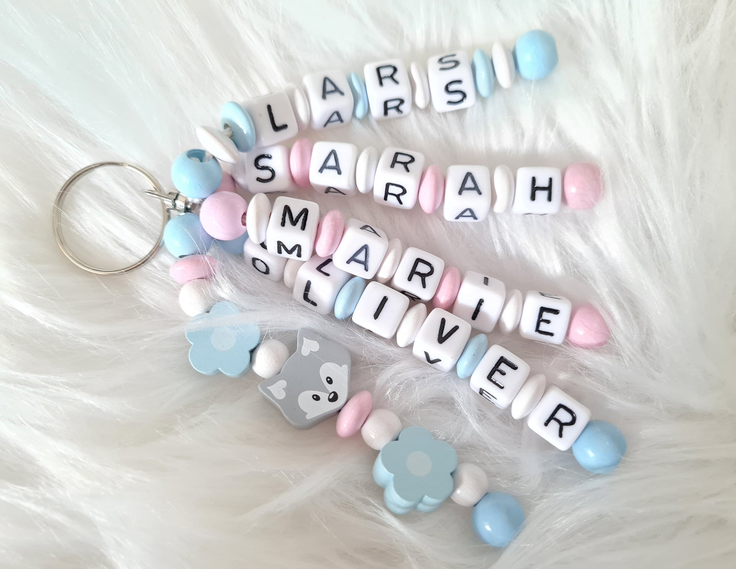 Schlüsselanhänger mit Namen & Datum