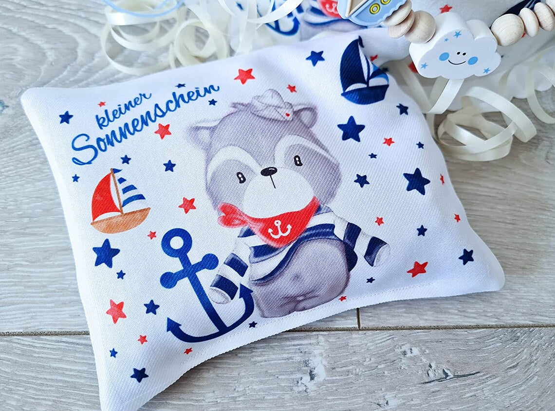 Windelkorb Waschbär Kleiner Sonnenschein - Kuschelkissen