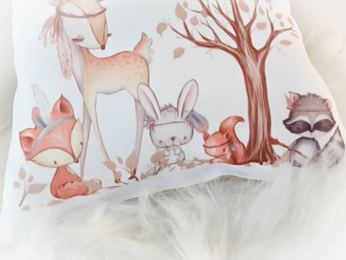 Windeltorte Waldtiere - Kuschelkissen, Kirschkernkissen Schnullerkette