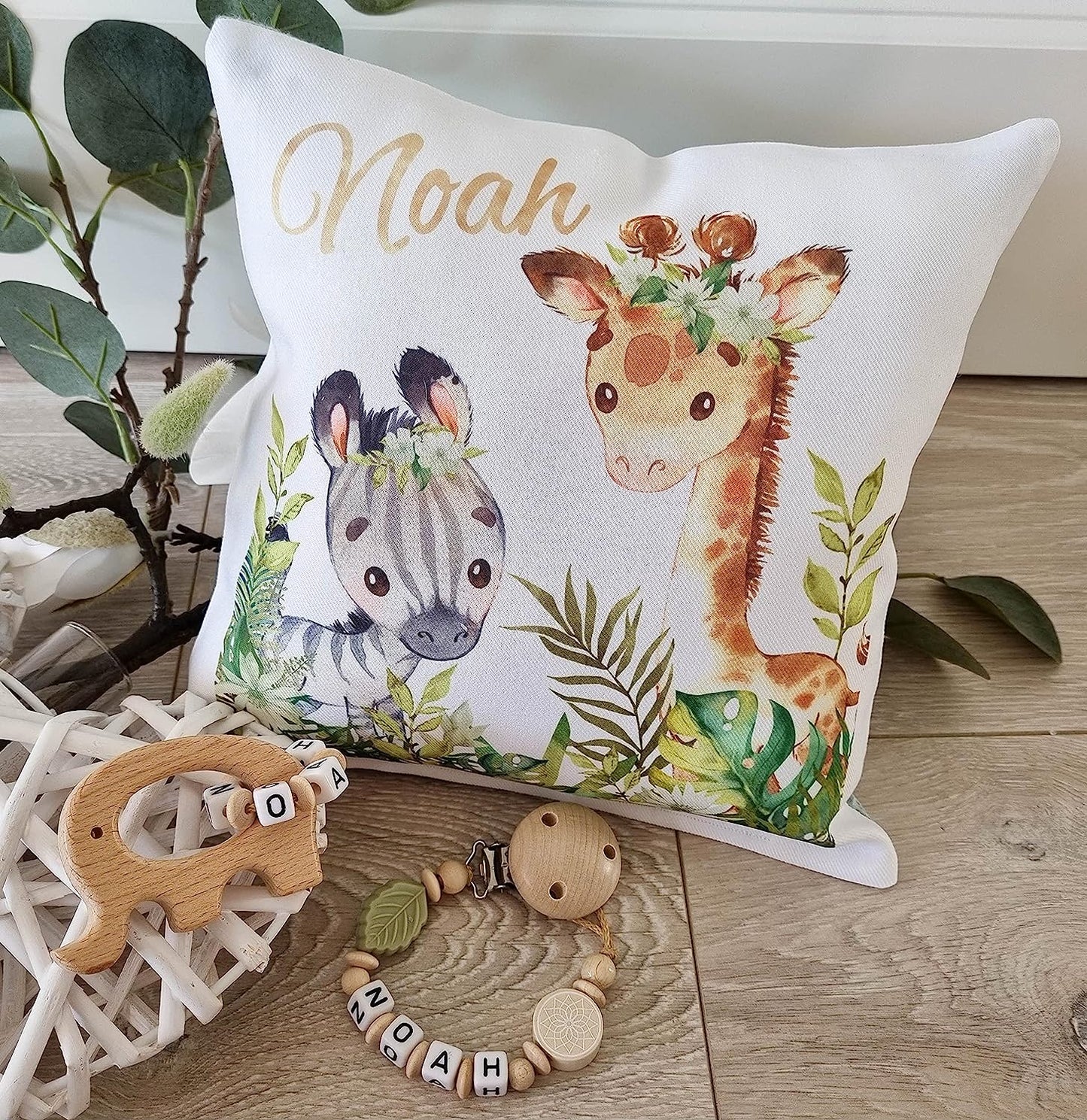 Windeltorte Giraffe Zebra Kuschelkissen