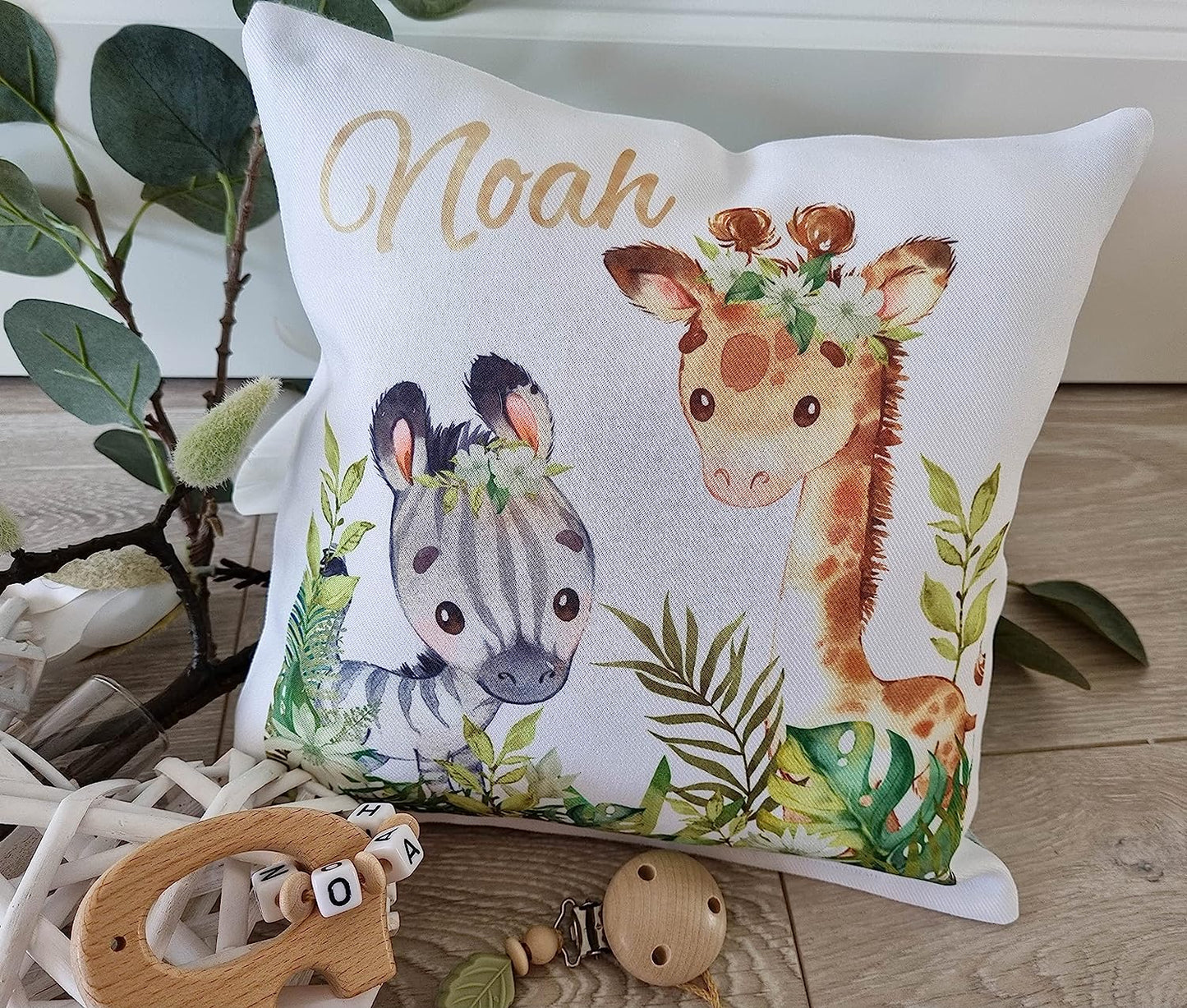 Windeltorte Giraffe Zebra Kuschelkissen