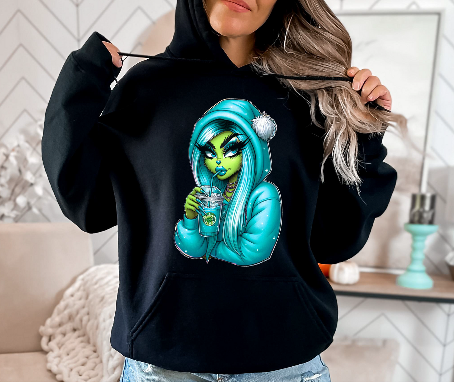 Hoodie Grinch Blue