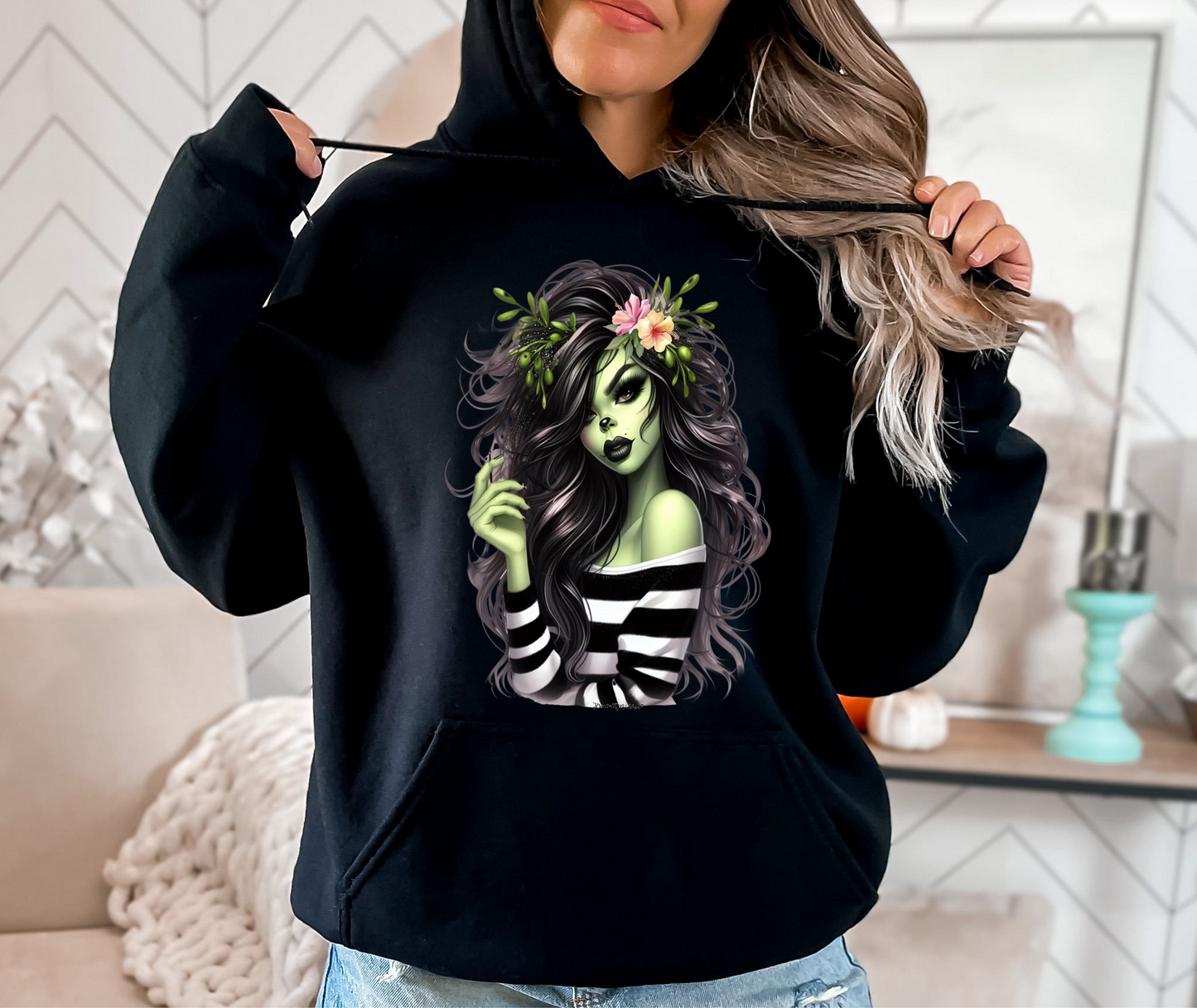 Hoodie Grinch Flower Krawallmädchen