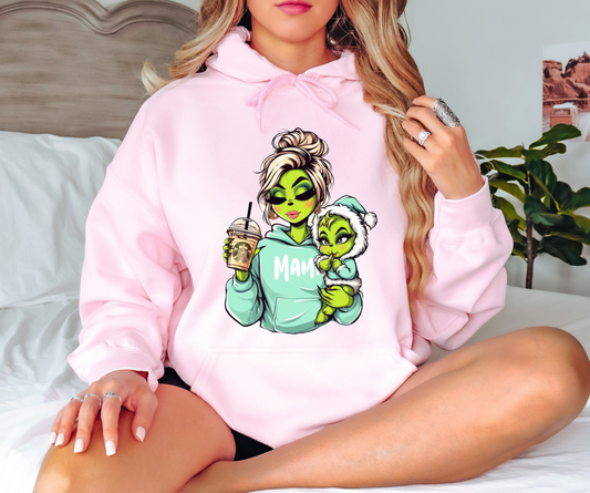 Hoodie Grinch Mama Blue