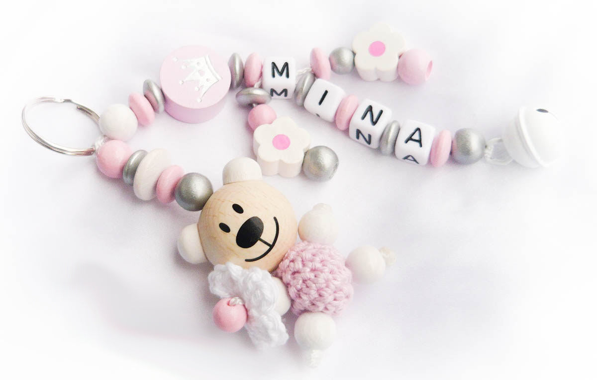 Schlüsselanhänger Teddy Taufe