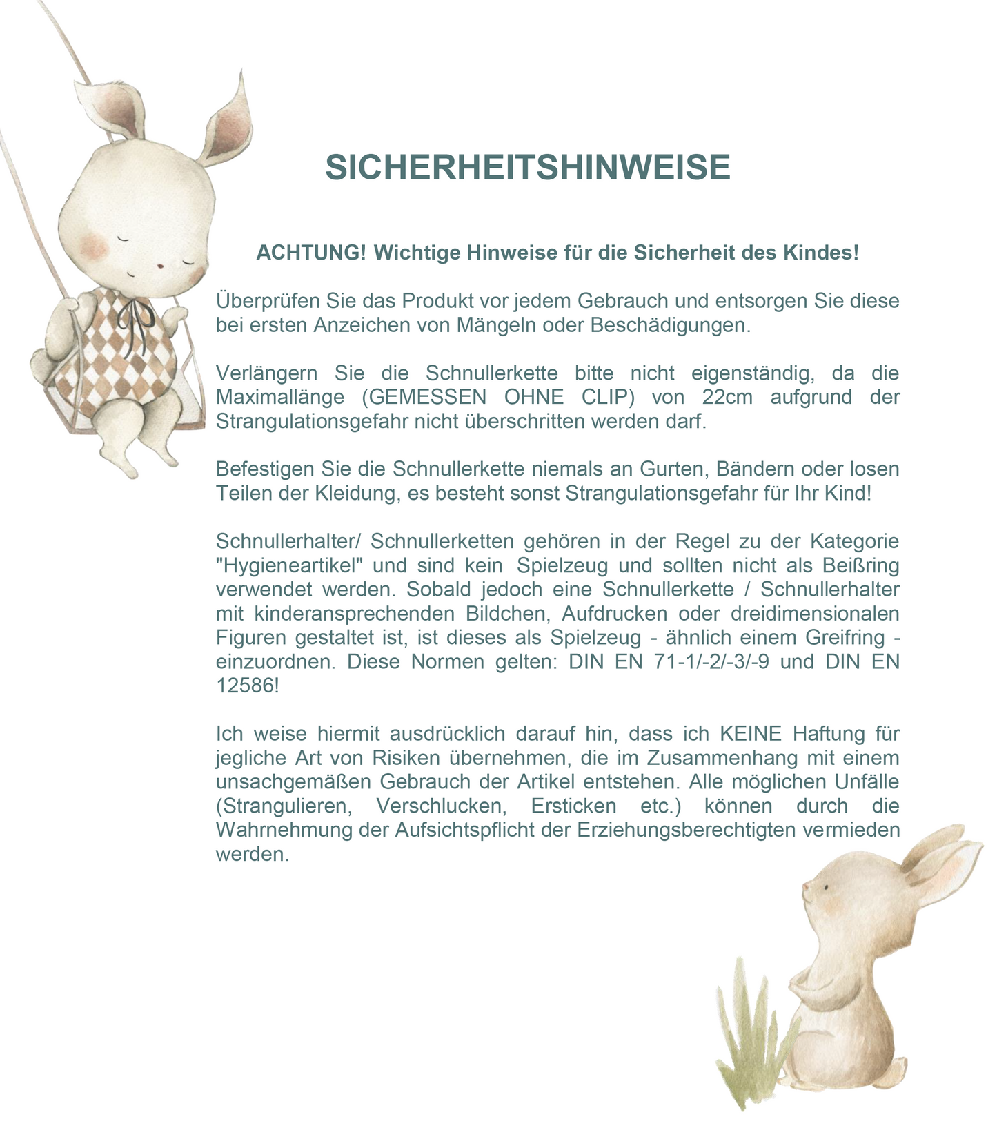 Schnullerkette Waschbär