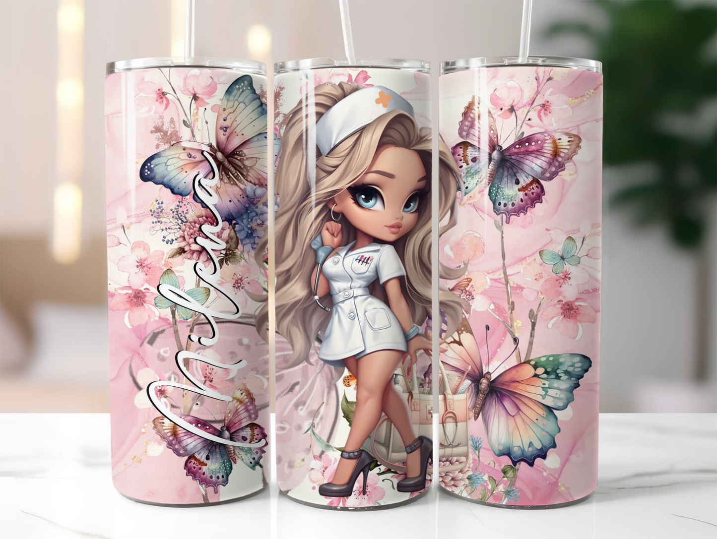KRANKENSCHWESTER BUTTERFLY TUMBLER