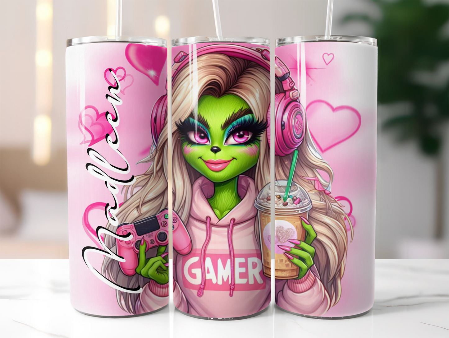 GRINCH GAMING TUMBLER