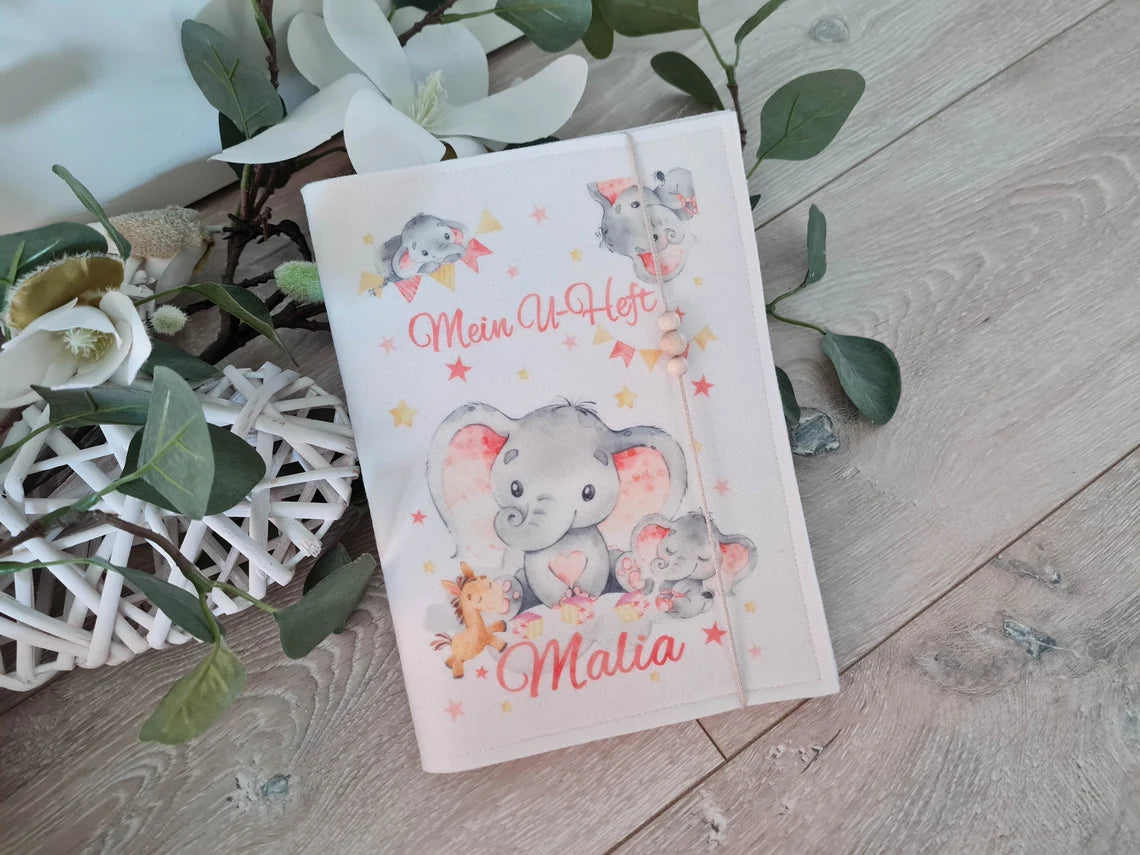 U-Heft Hülle • Elefant Mädchen