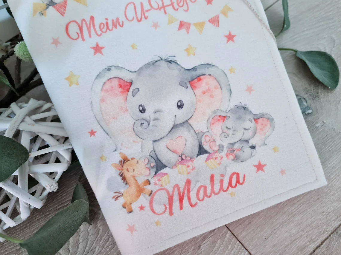 U-Heft Hülle • Elefant Mädchen