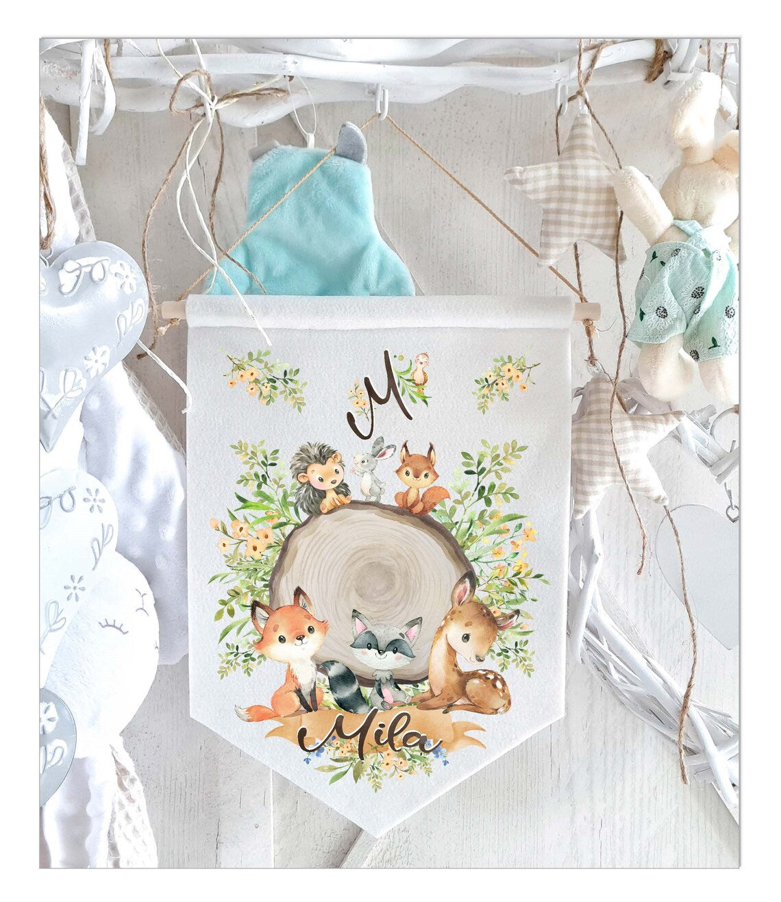 Türschild Wimpel Waldtiere