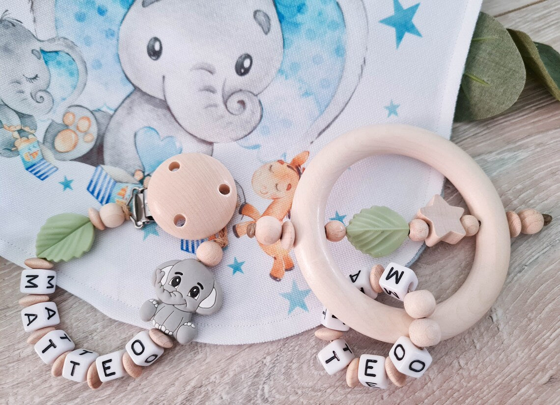 Windeltorte Elefant Junge - Kuschelkissen, Baby, Geburt Grußkarte