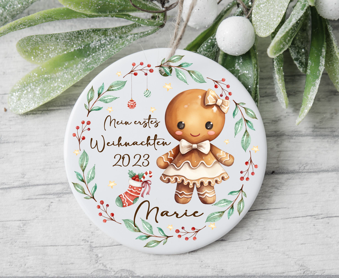 Weihnachtsanhänger personalisiert, MEIN / UNSER erstes Weihnachten