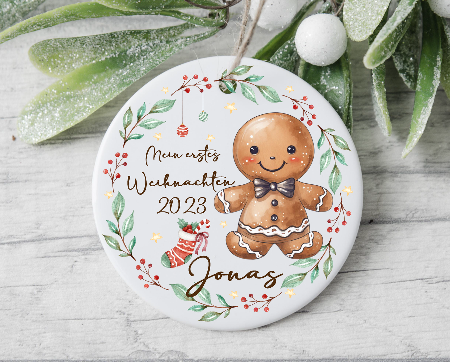Weihnachtsanhänger personalisiert Lebkuchen