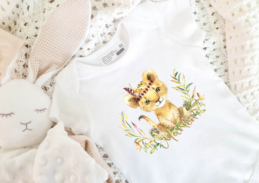 Tiger Junge Baby Body mit Namen