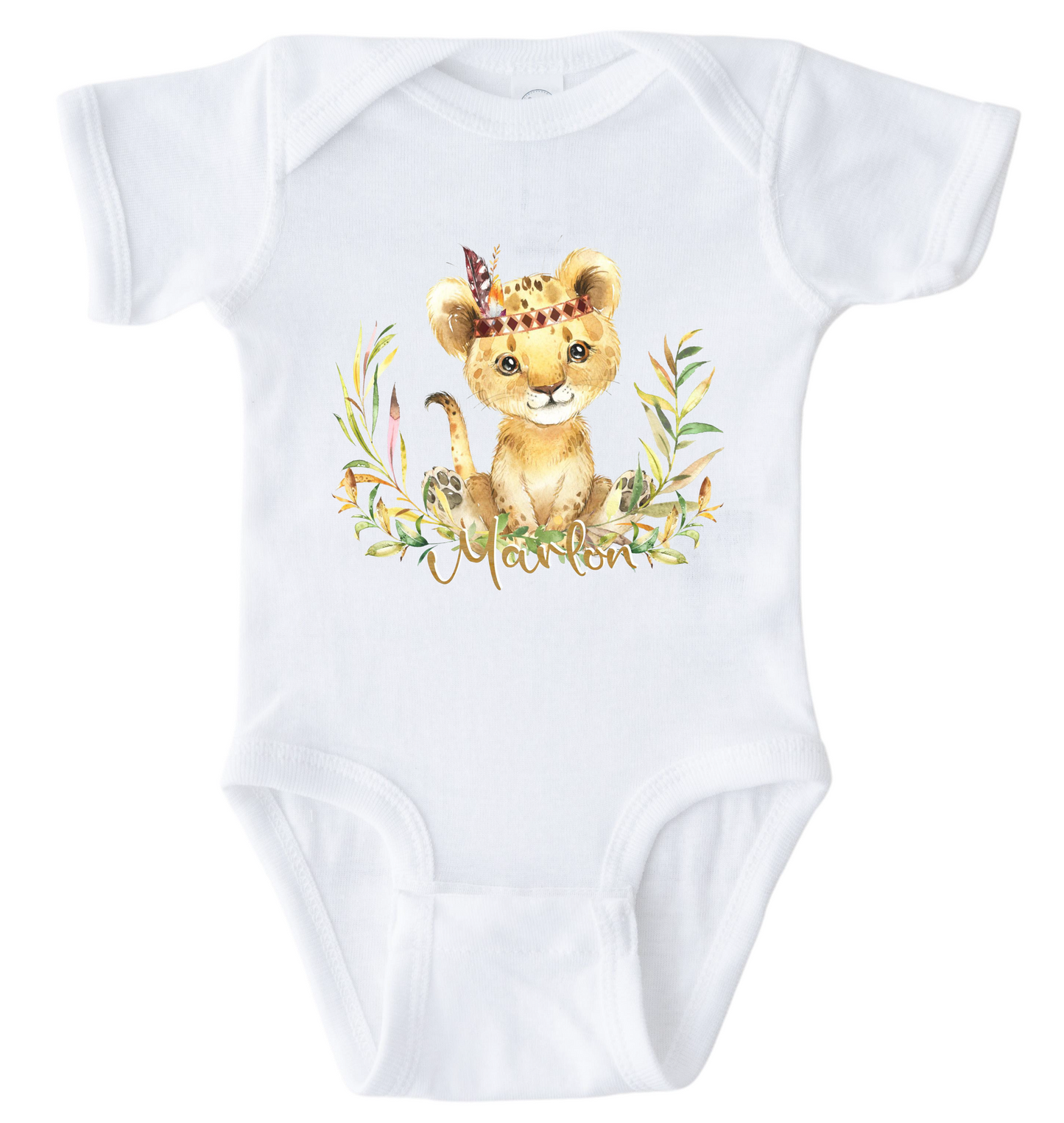 Tiger Junge Baby Body mit Namen