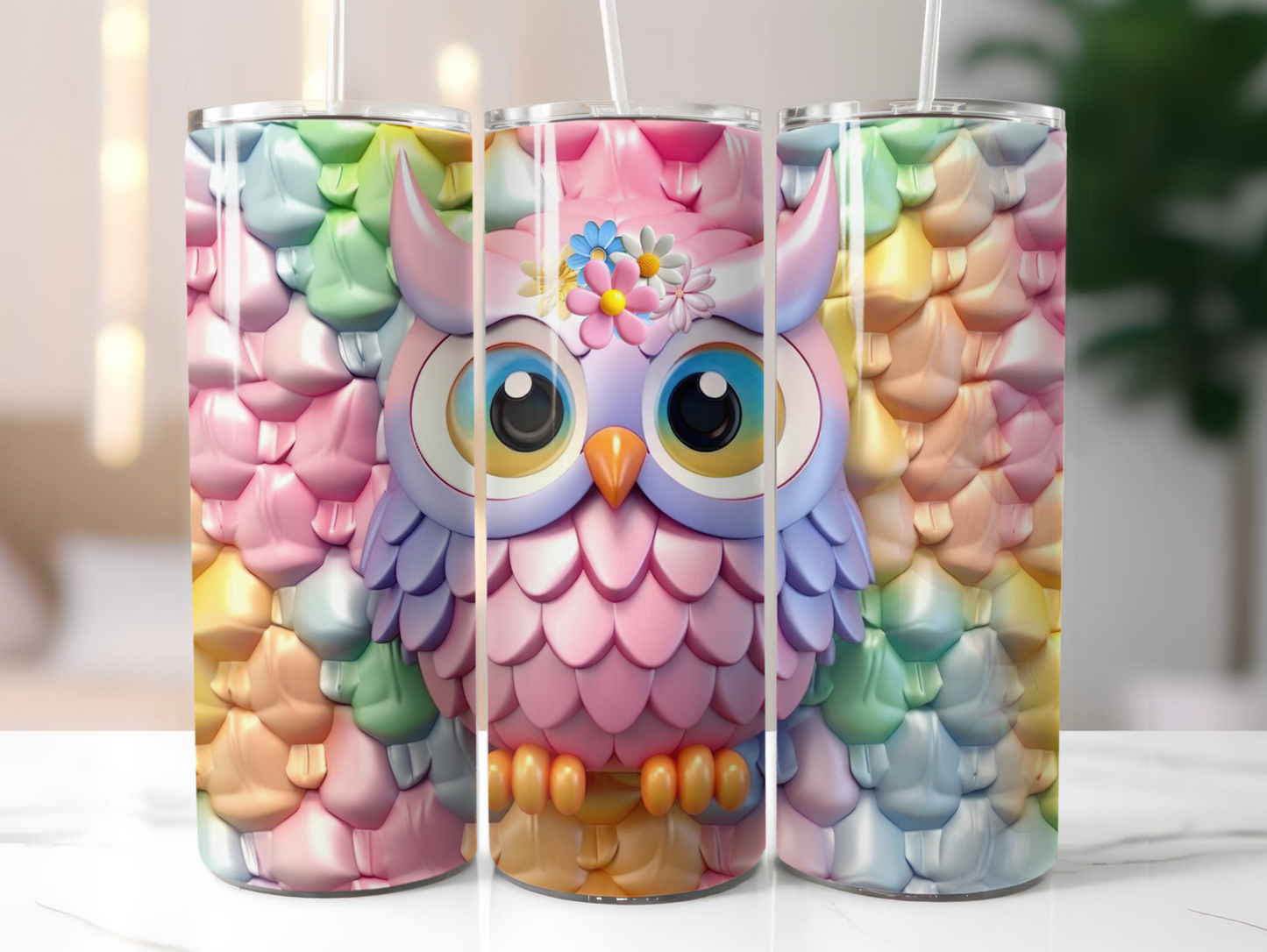 3D Eule TUMBLER