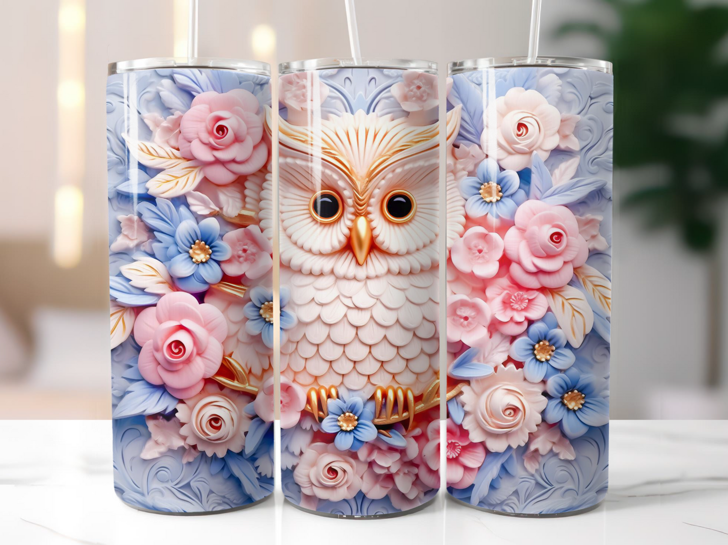 3D Eule TUMBLER