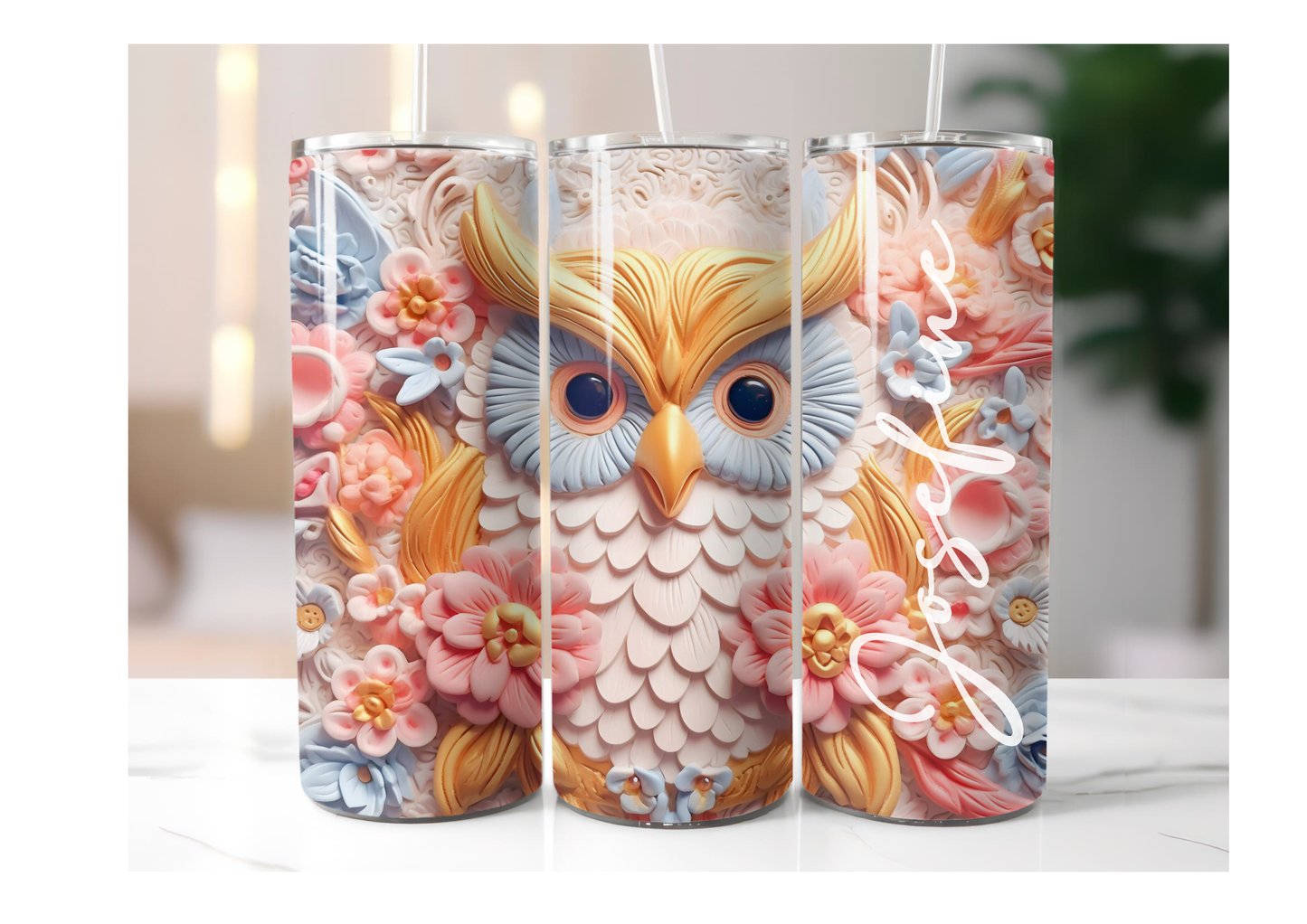 3D Eule TUMBLER
