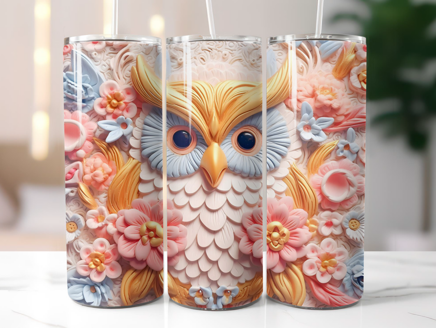 3D Eule TUMBLER