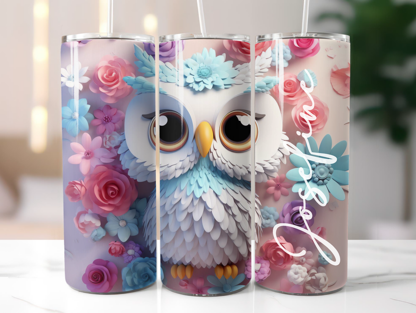 3D Eule TUMBLER