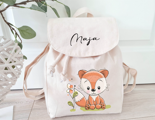 Kinderrucksack mit Name Fuchs