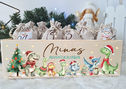 Personalisierter Adventskalender Dino