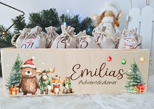 Personalisierter Adventskalender Waldtiere