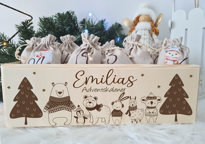 Personalisierter Adventskalender Tiere