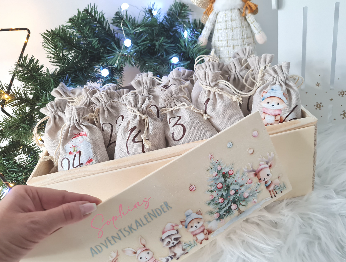 Personalisierter Adventskalender Reh