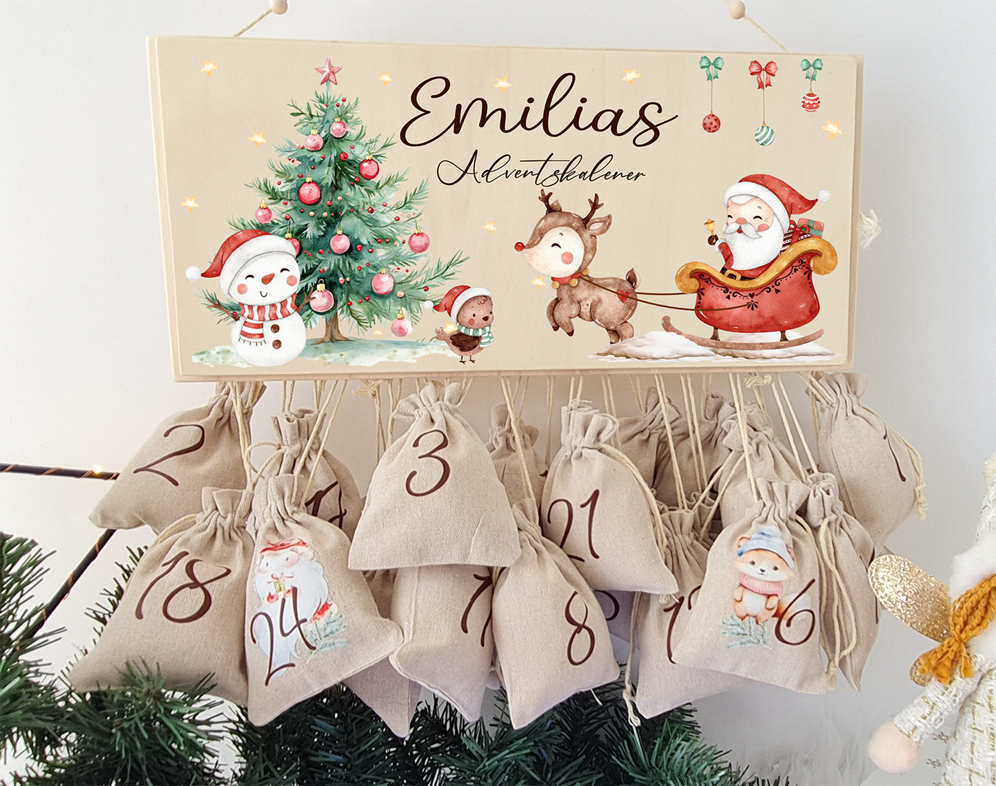 Personalisierter Adventskalender Reh