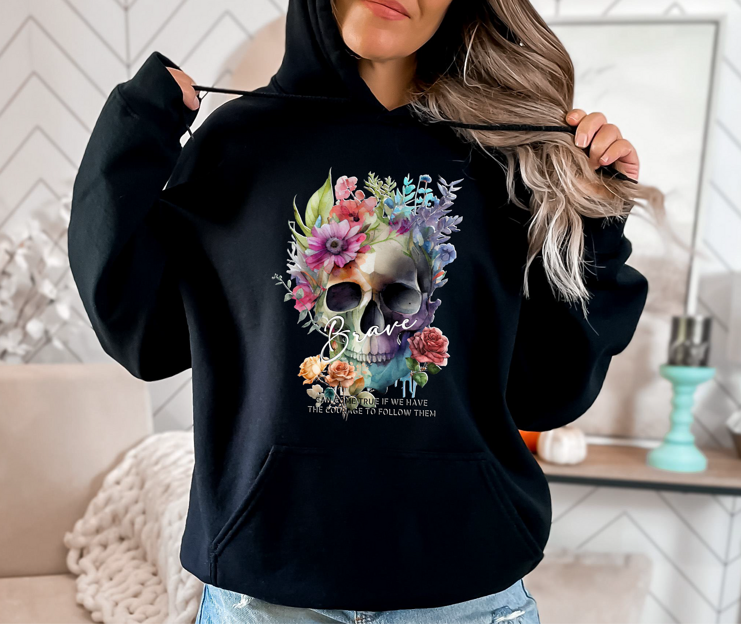 Hoodie Skull Brave