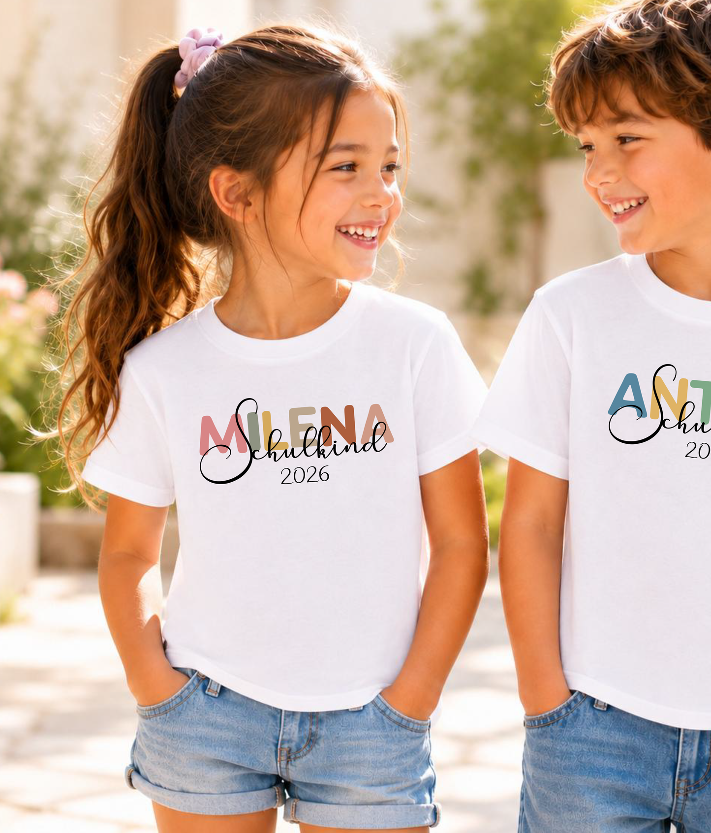 Schulkind 2026 T-Shirt personalisiert mit Name | Einschulung