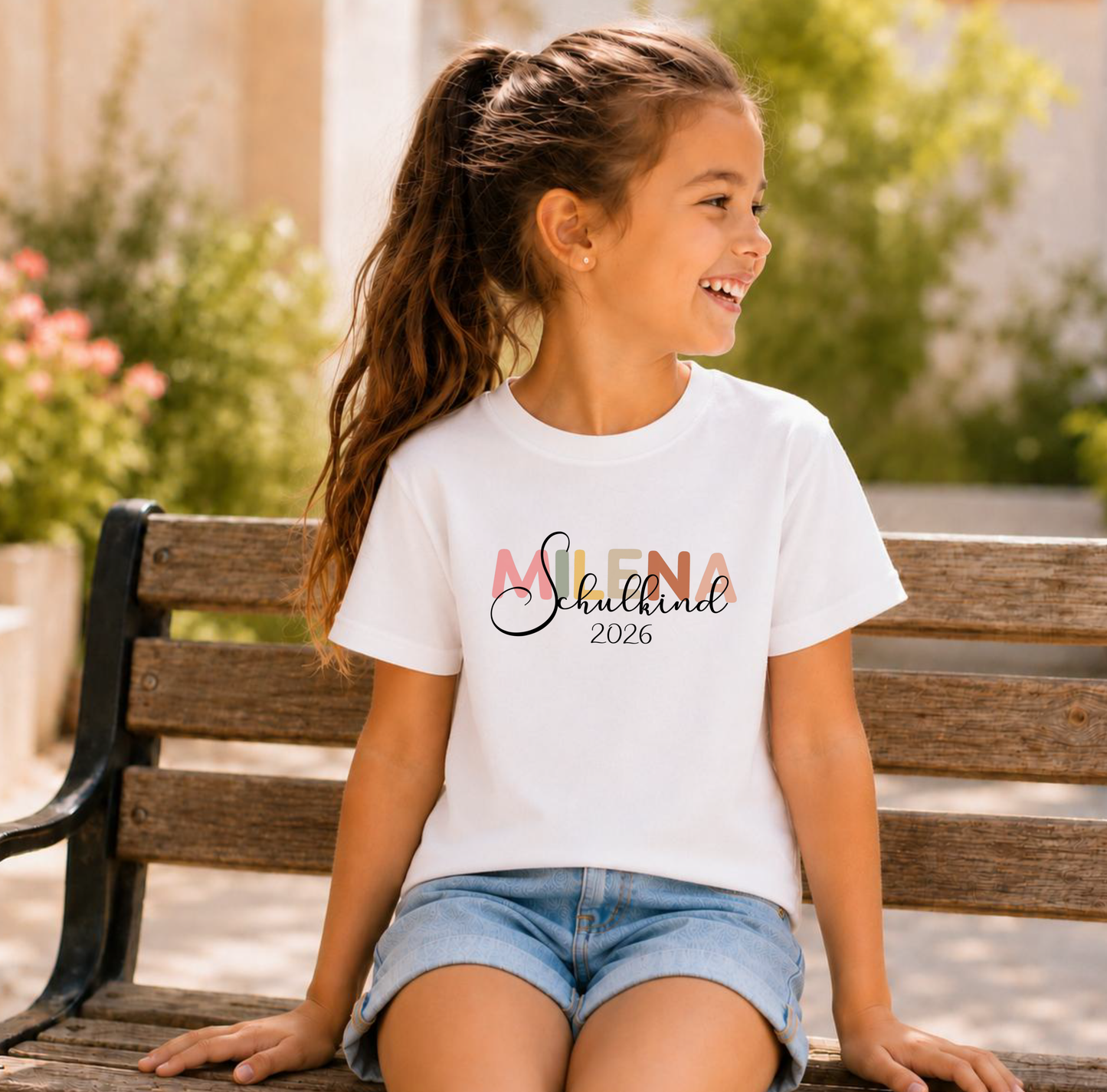Schulkind 2026 T-Shirt personalisiert mit Name | Einschulung