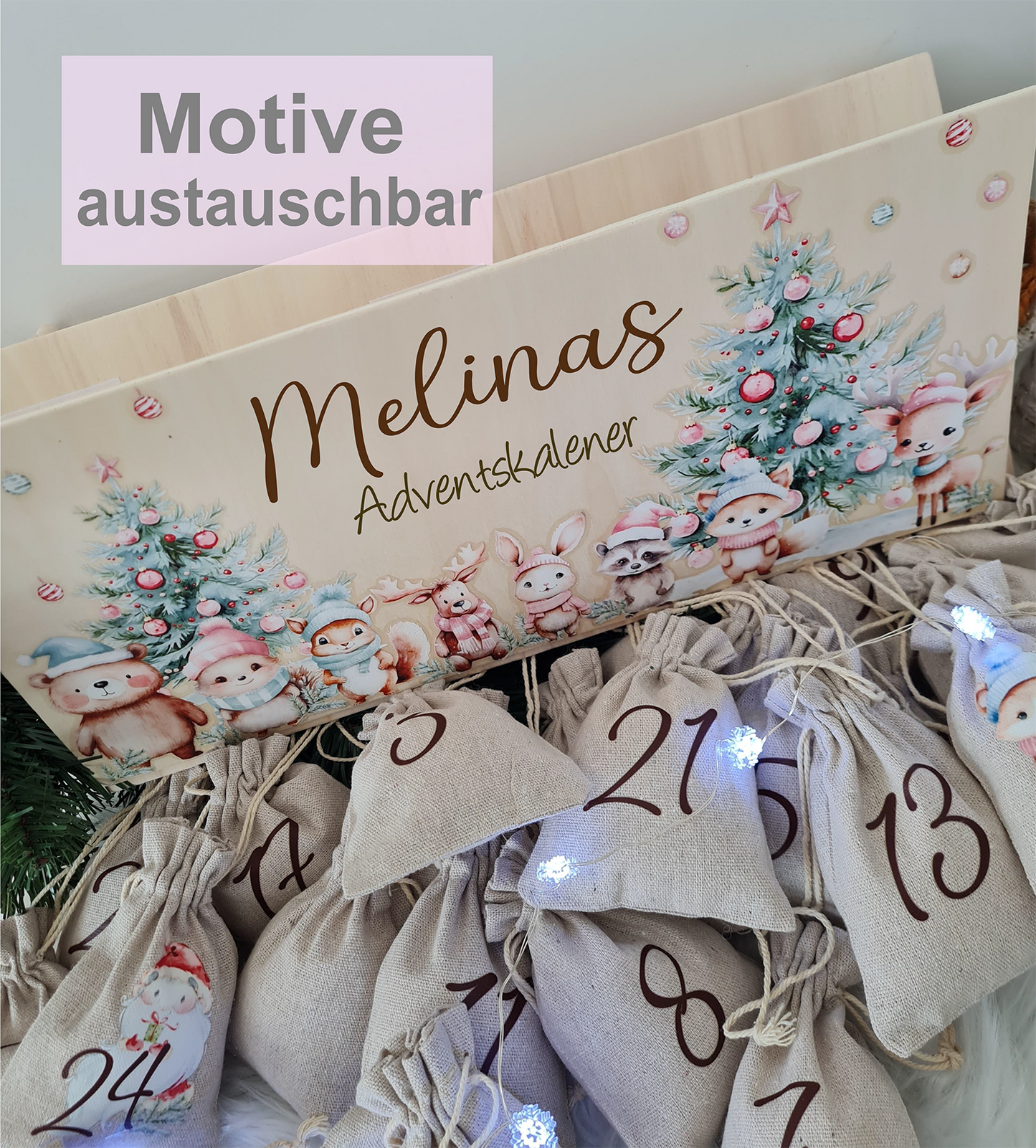 Personalisierter Adventskalender Waldtiere